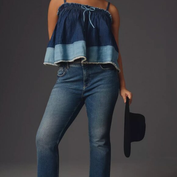 Anthropologie | Yaya Mid-Rise Crop Jeans by Pilcro | 26W -- NWT - Picture 4 of 9